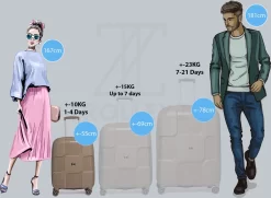 ©TROLLEYZ - Venice No.10 - Trolley - 55cm Met TSA Slot - Dubbele Wielen - 360° Spinners - 100% Polypropyleen - Handbagage Koffer In Pearl Sand -Reisopslagwinkel 1200x881