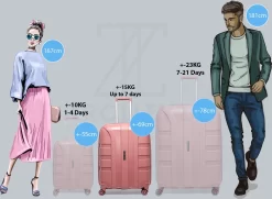 ©TROLLEYZ - Paris No.5 - Reiskoffer - 69cm Met TSA Slot - Dubbele Wielen - 360° Spinners - 100% Polypropyleen - Reiskoffer In Rose Blush -Reisopslagwinkel 1200x881 4