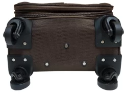 Stoffen Handbagage Koffer 51cm 4 Wielen Trolley - Bruin -Reisopslagwinkel 1200x895