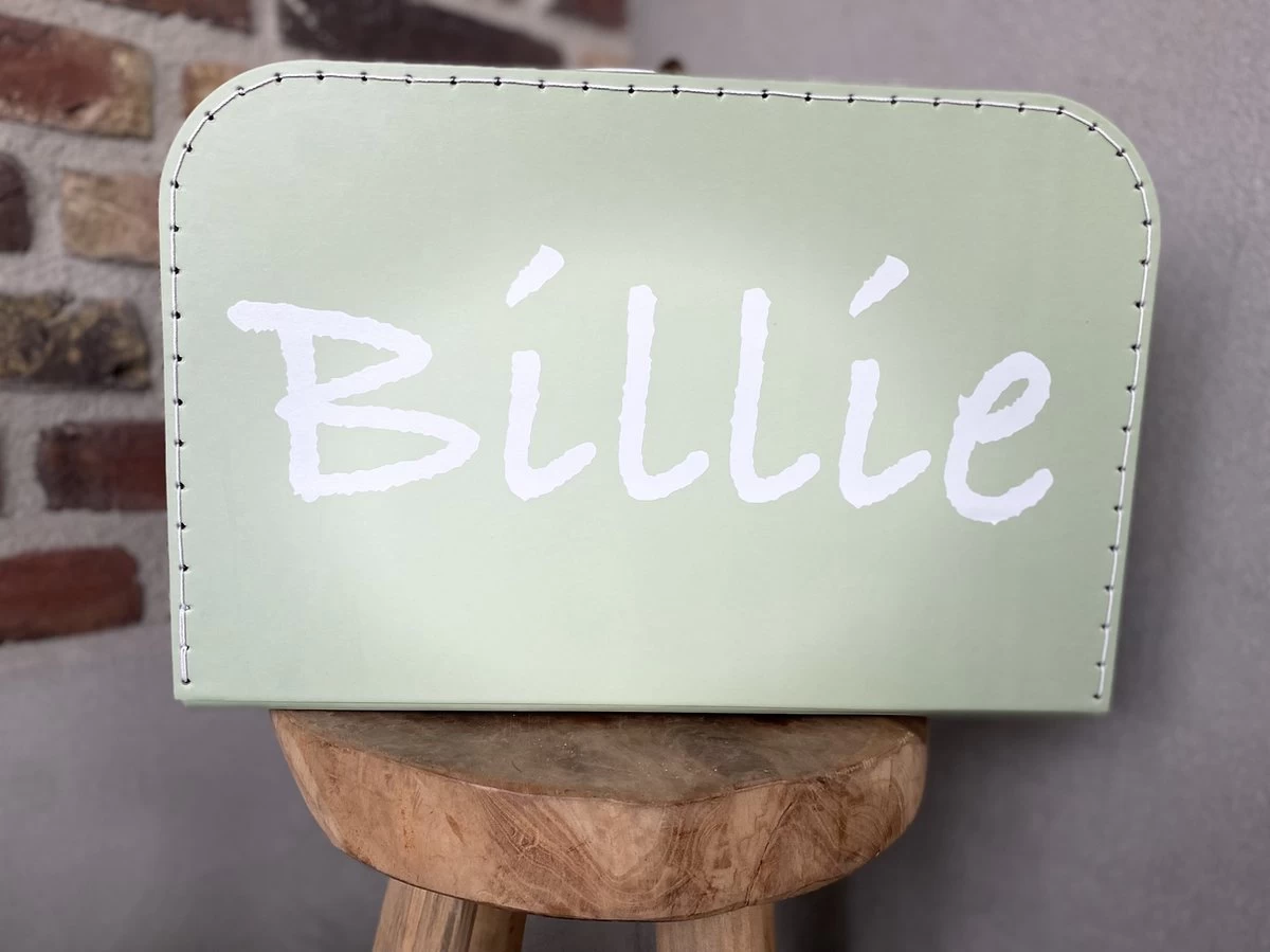 Merkloos Koffertje Karton Groen Maat L Met Eigen Opdruk - Met Naam 4 Merkloos Koffertje Karton Groen Maat L Met Eigen Opdruk - Met Naam - Afbeelding 4