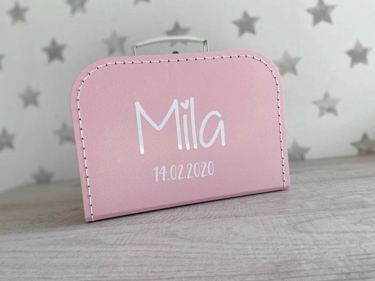 Kinder Koffertje | Naam Koffertje | Logeerkoffer | Kraamcadeau | Baby | Keuze Uit Diverse Kleuren 1 Kinder Koffertje | Naam Koffertje | Logeerkoffer | Kraamcadeau | Baby | Keuze Uit Diverse Kleuren