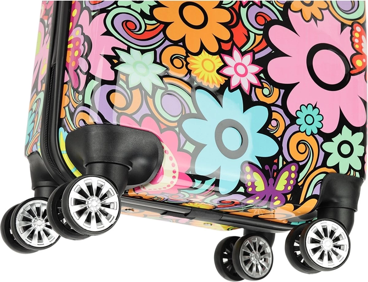 Decent Forenza Handbagage Koffer - 55 Cm - Flowers 7 Decent Forenza Handbagage Koffer - 55 Cm - Flowers - Afbeelding 7