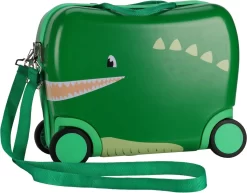 KOOPMAN Koffer Kids - 40cm - Krokodil - Reiskoffer Voor Kinderen - Groen - Opberger