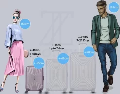 ©TROLLEYZ - Florence No.7 - Trolley - 55cm Met TSA Slot - Dubbele Wielen - 360° Spinners - 100% ABS - Handbagage Koffer In Cloudy Grey -Reisopslagwinkel 1200x940 2