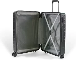 ©TROLLEYZ - Amsterdam No.9 - Reiskoffer 69cm Met TSA Slot - Dubbele Wielen - 360° Spinners - 100% ABS - Reiskoffer In Night Black -Reisopslagwinkel 1200x946 1