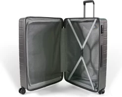 ©TROLLEYZ - Amsterdam No.9 - Reiskoffer 78cm Met TSA Slot - Dubbele Wielen - 360° Spinners - 100% ABS - Reiskoffer In Cloudy Grey -Reisopslagwinkel 1200x964 1