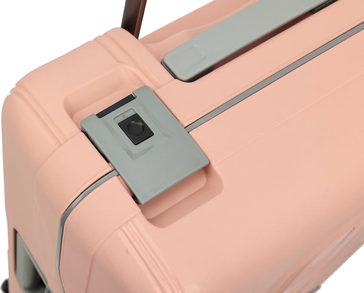 Decent Handbagage Koffer / Trolley / Reiskoffer - 55 Cm - 38 Liter - Polypropyleen - On-Tour - Roze 7 Decent Handbagage Koffer / Trolley / Reiskoffer - 55 Cm - 38 Liter - Polypropyleen - On-Tour - Roze - Afbeelding 7