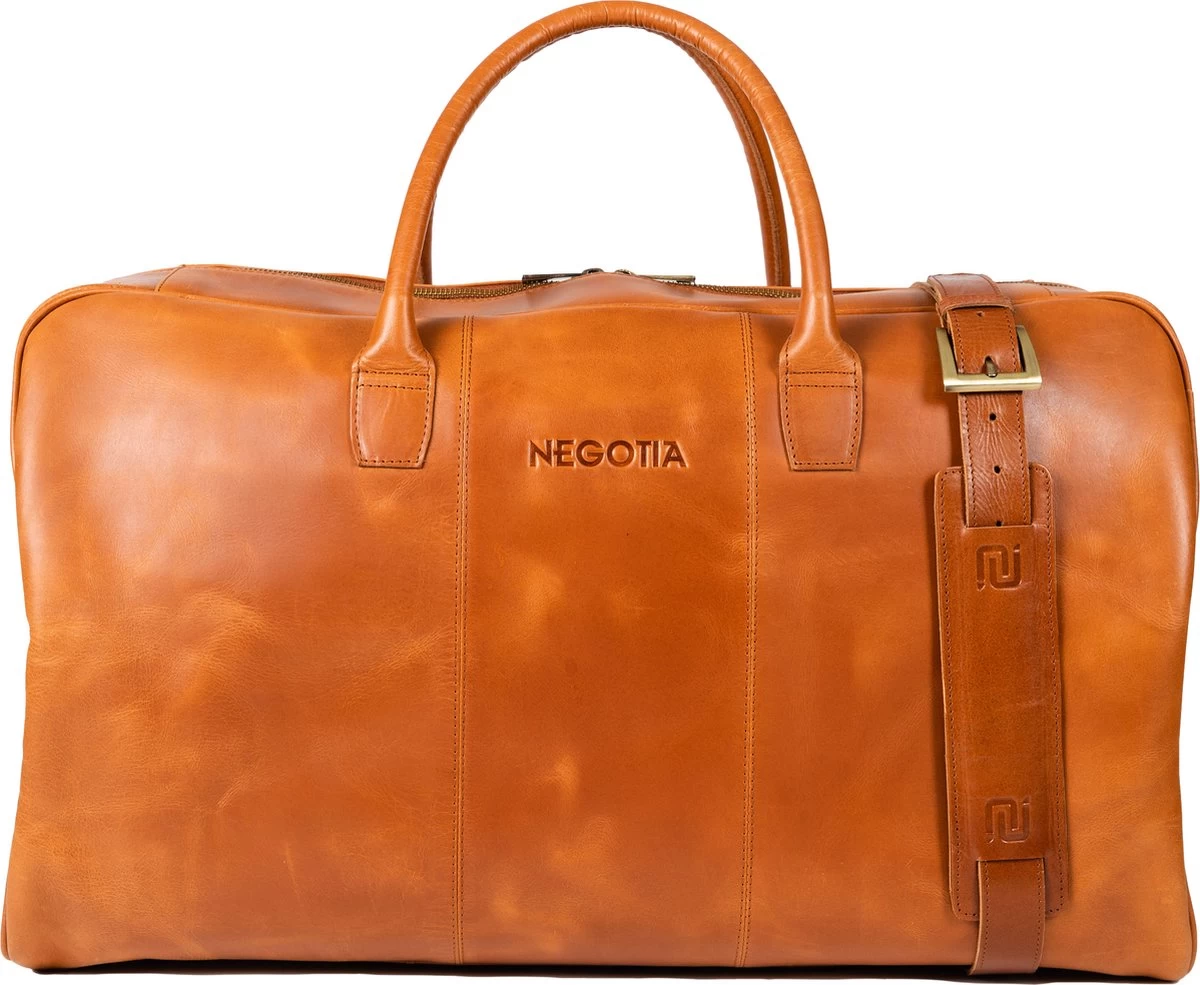 NEGOTIA Delta - Leren Weekendtas - Leren Reistas - Duffel Bag - 100% Luxe Top-Grain Leer - Bruin 1 NEGOTIA Delta - Leren Weekendtas - Leren Reistas - Duffel Bag - 100% Luxe Top-Grain Leer - Bruin