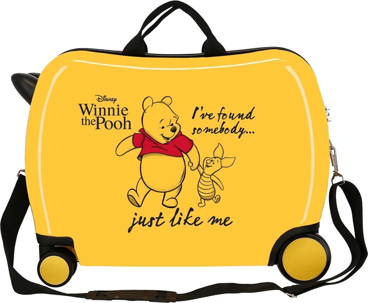 Disney Winnie The Pooh Kinderkoffer ABS Rol Zit Geel 6 Disney Winnie The Pooh Kinderkoffer ABS Rol Zit Geel - Afbeelding 6