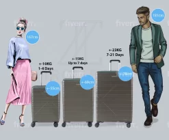 ©TROLLEYZ - Amsterdam No.9 - Kofferset 3 Delig - 55cm+69cm+78cm Met TSA Slot - Dubbele Wielen - 360° Spinners - 100% ABS - Reiskoffers In Cloudy Grey -Reisopslagwinkel 1200x997 10