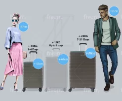 ©TROLLEYZ - Amsterdam No.9 - Kofferset 2 Delig - 55cm+78cm Met TSA Slot - Dubbele Wielen - 360° Spinners - 100% ABS - Reiskoffers In Cloudy Grey -Reisopslagwinkel 1200x997 11