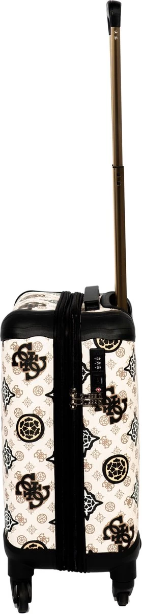 Guess House Party 18 In 4 Wheeler Dames Reiskoffer - Cream Multi Logo 2 Guess House Party 18 In 4 Wheeler Dames Reiskoffer - Cream Multi Logo - Afbeelding 2