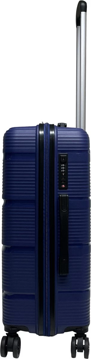 Benzi Izeda Middelgrote Koffer - 65 Cm - 65 Liter - Blauw 2 Benzi Izeda Middelgrote Koffer - 65 Cm - 65 Liter - Blauw - Afbeelding 2