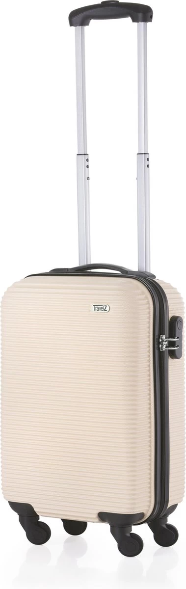 TravelZ Horizon Handbagagekoffer - 54cm Handbagage Trolley Met Gevoerde Binnenkant - Champagne 4 TravelZ Horizon Handbagagekoffer - 54cm Handbagage Trolley Met Gevoerde Binnenkant - Champagne - Afbeelding 4
