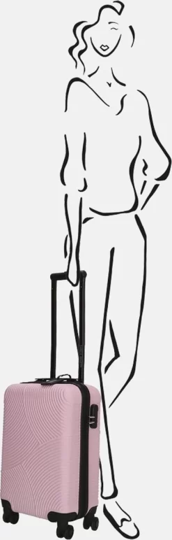 Enrico Benetti Louisville 39040 Handbagage Koffer Hardcase ABS - Roze -Reisopslagwinkel 384x1200