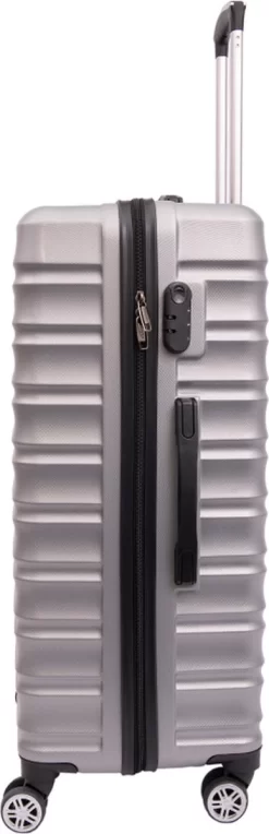 Tobeyz - Kofferset - 3-delig Grijs Handbagage - Verrijdbaar Op 4 Wielen - Stevig ABS - Lichtgewicht, Hardshell -Reisopslagwinkel 388x1200 1