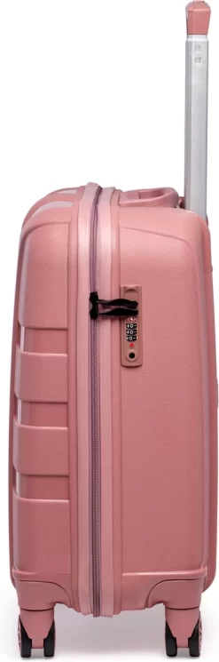 ©TROLLEYZ - Paris No.5 - Trolley - 55cm Met TSA Slot - Dubbele Wielen - 360° Spinners - 100% Polypropyleen - Handbagage Koffer In Rose Blush -Reisopslagwinkel 398x1200 3