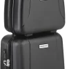 CarryOn Skyhopper Handbagage En Beautycase - 55cm TSA Trolley En Make-up Koffer - Zwart
