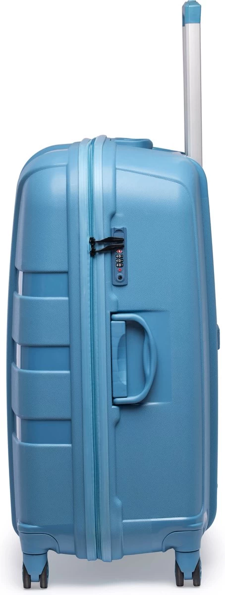 ©TROLLEYZ - Paris No.5 - Reiskoffer - 78cm Met TSA Slot - Dubbele Wielen - 360° Spinners - 100% Polypropyleen - Reiskoffer In Ice Blue 13 ©TROLLEYZ - Paris No.5 - Reiskoffer - 78cm Met TSA Slot - Dubbele Wielen - 360° Spinners - 100% Polypropyleen - Reiskoffer In Ice Blue - Afbeelding 13