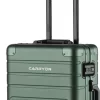 CarryOn ULD Handbagage - Luxe Aluminium Trolley 55cm - Dubbel TSA Slot - Dubbele Wielen - Groen