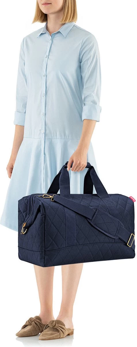 Reisenthel Allrounder L Reistas Sporttas - 30L - Rhombus Midnight Gold Blauw 6 Reisenthel Allrounder L Reistas Sporttas - 30L - Rhombus Midnight Gold Blauw - Afbeelding 6