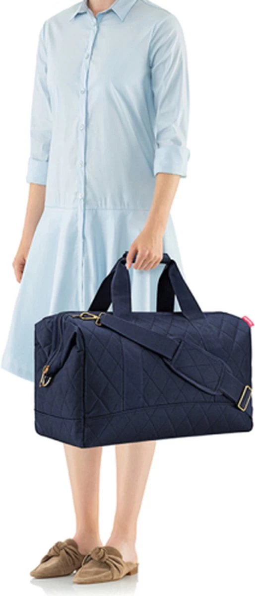 Reisenthel Allrounder L Reistas Sporttas - 30L - Rhombus Midnight Gold Blauw 8 Reisenthel Allrounder L Reistas Sporttas - 30L - Rhombus Midnight Gold Blauw - Afbeelding 8