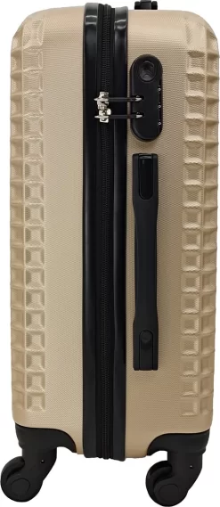 SB Travelbags Handbagage Koffer 51cm 4 Wielen Trolley - Champagne -Reisopslagwinkel 521x1200