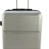 AATravel XL Reiskoffer - Trolley ABS - Met Dubbele Wielen - 75 Cm - 97 Liter - Zilver