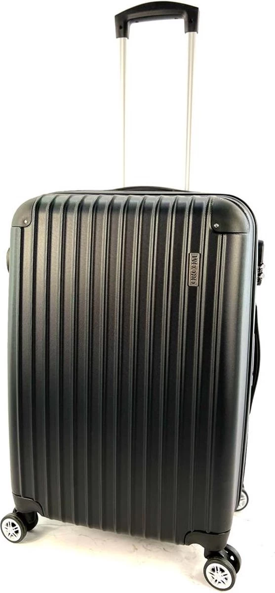 AATravel M Reiskoffer - Trolley ABS - Met Dubbele Wielen - 66 Cm - 66 Liter - Zwart 1 AATravel M Reiskoffer - Trolley ABS - Met Dubbele Wielen - 66 Cm - 66 Liter - Zwart