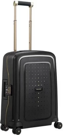 Samsonite Reiskoffer - S'Cure Dlx Spinner 55/20 (Handbagage) Black/Gold Deluscious -Reisopslagwinkel 562x1200 2
