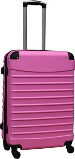 Travelerz Kofferset 3 Delig Met Wielen En Cijferslot - Handbagage Koffers - ABS - Licht Roze -Reisopslagwinkel 563x1200 6