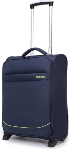Decent Handbagage Koffer / Trolley / Reiskoffer - 50 Cm - 35 Liter - Polyester - Super-Light - Blauw -Reisopslagwinkel 564x1200