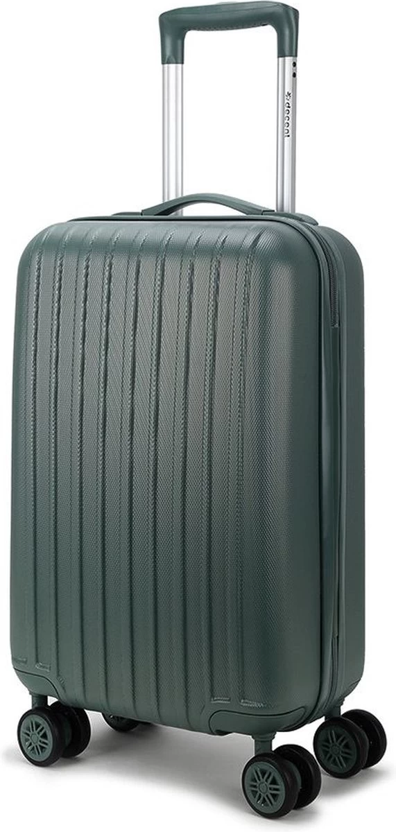 Decent Handbagage Koffer / Trolley / Reiskoffer - 55 Cm - 38 Liter - ABS - Tranporto - Groen 8 Decent Handbagage Koffer / Trolley / Reiskoffer - 55 Cm - 38 Liter - ABS - Tranporto - Groen - Afbeelding 8