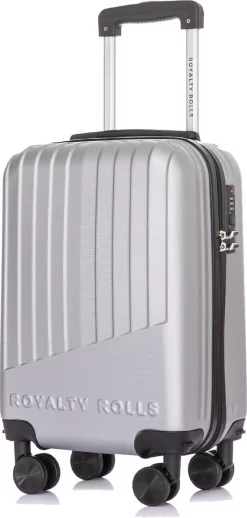 Royalty Rolls Amsterdam Handbagage Koffer 52 Cm - 25 Liter - Zilvergrijs