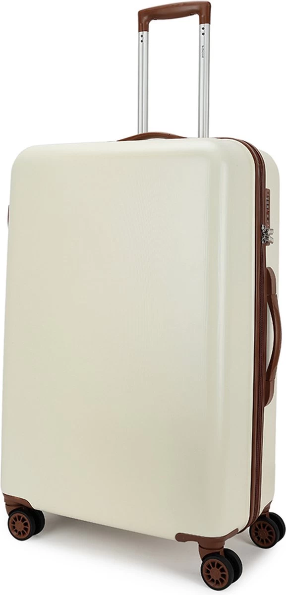 Decent Retro Koffer Groot 76 Cm White 5 Decent Retro Koffer Groot 76 Cm White - Afbeelding 5