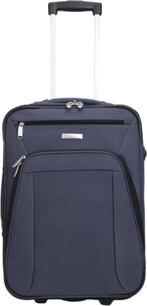 Decent Basic-Line Medium Trolley 63 Cm - Donkerblauw 1 Decent Basic-Line Medium Trolley 63 Cm - Donkerblauw