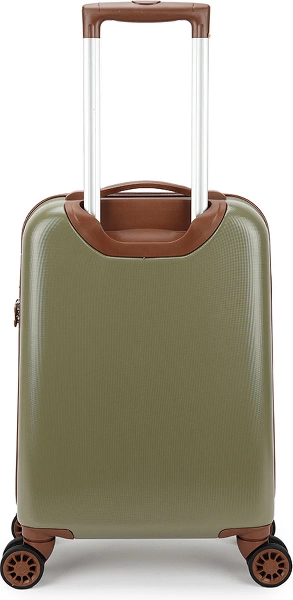 Decent Retro Handbagage Koffer 55 Cm Dark Green 3 Decent Retro Handbagage Koffer 55 Cm Dark Green - Afbeelding 3