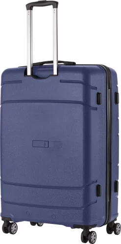 TravelZ Big Bars Reiskoffer 78 Cm Met Dubbele Wielen - Trolley Koffer Met TSA-slot - Blauw -Reisopslagwinkel 596x1200 3