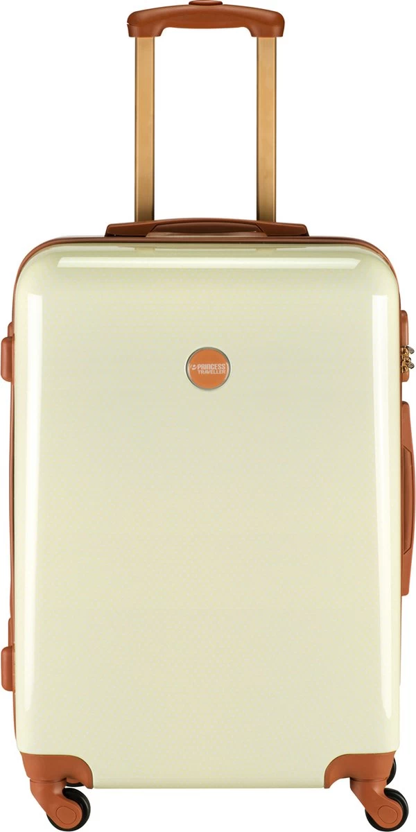 Princess Traveller Trendy Dots - Reiskoffer - Crème - M - 66cm 1 Princess Traveller Trendy Dots - Reiskoffer - Crème - M - 66cm