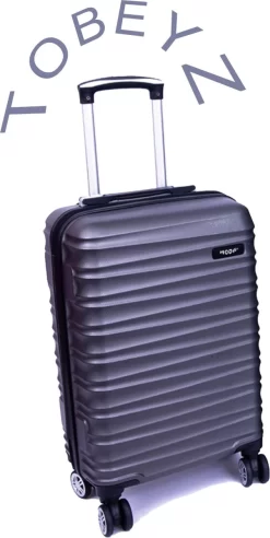 Tobeyz - Koffer - Donkergrijze Handbagage - Klein - Verrijdbaar Op 4 Wielen - Stevig ABS - Lichtgewicht, Trolley