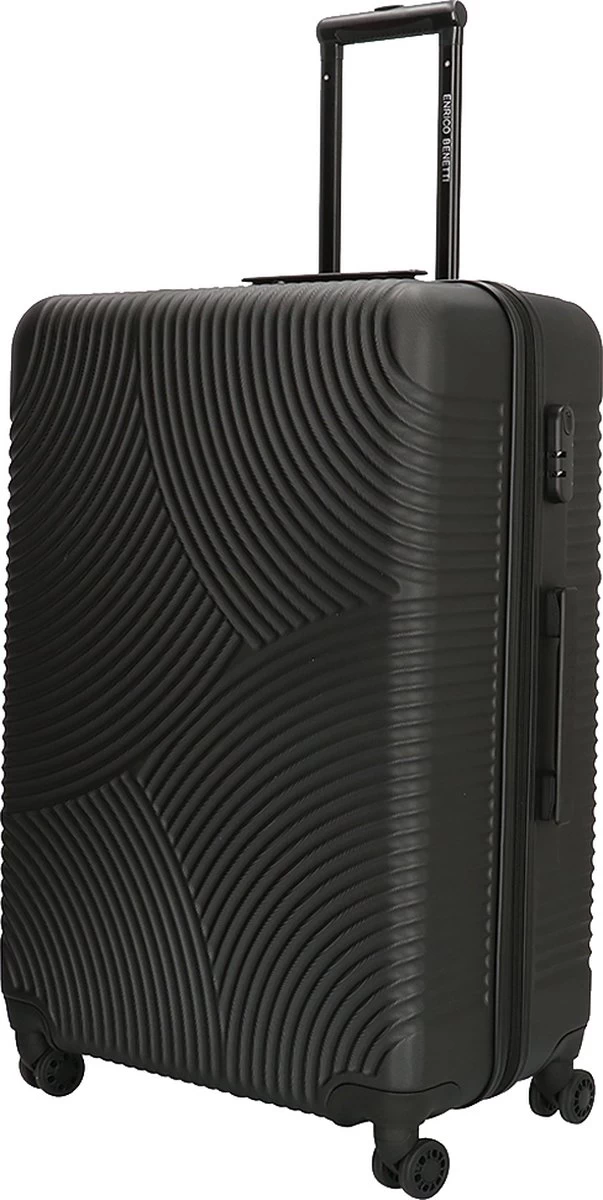 Enrico Benetti Koffer / Trolley / Reiskoffer - 75 X 46 X 25 Cm - 93 Liter - ABS - Maat L - Louisville - Zwart 3 Enrico Benetti Koffer / Trolley / Reiskoffer - 75 X 46 X 25 Cm - 93 Liter - ABS - Maat L - Louisville - Zwart - Afbeelding 3