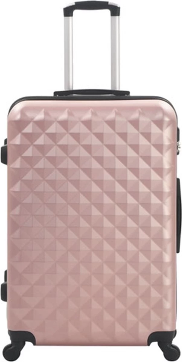 VidaXL 3-delige Harde Kofferset ABS Roségoud 6 VidaXL 3-delige Harde Kofferset ABS Roségoud - Afbeelding 6