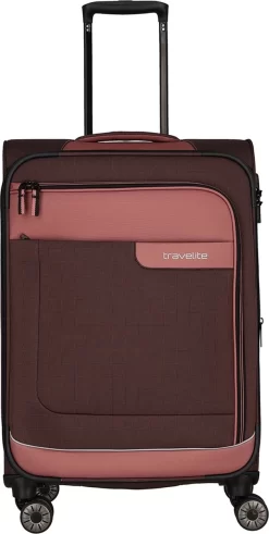 Travelite Zachte Koffer / Trolley / Reiskoffer - Viia - 67 Cm (medium) - Roze