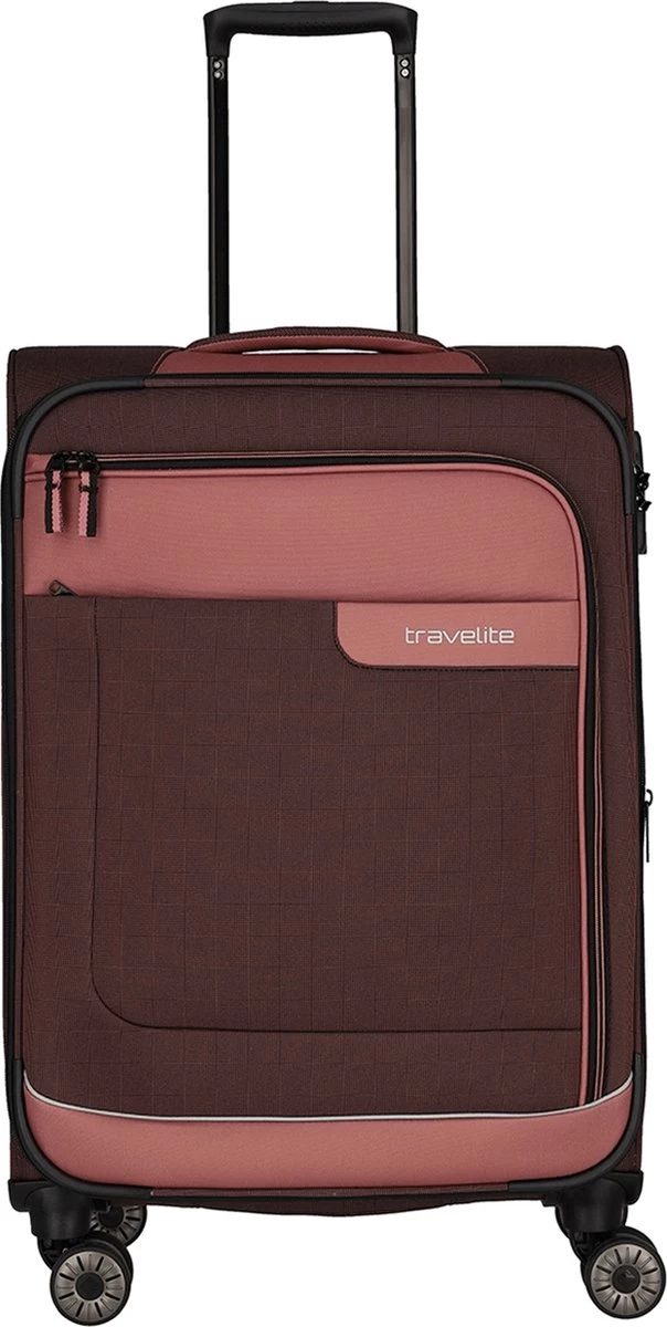 Travelite Zachte Koffer / Trolley / Reiskoffer - Viia - 67 Cm (medium) - Roze 1 Travelite Zachte Koffer / Trolley / Reiskoffer - Viia - 67 Cm (medium) - Roze