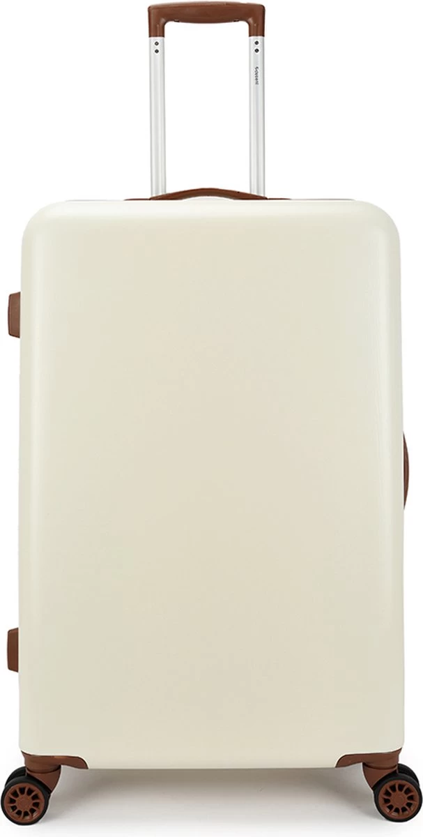 Decent Retro Koffer Groot 76 Cm White 1 Decent Retro Koffer Groot 76 Cm White