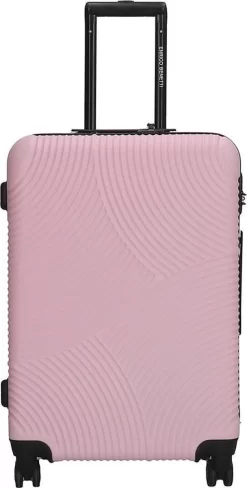 Enrico Benetti Koffer / Trolley / Reiskoffer - 65 X 41 X 25 Cm - 68 Liter - ABS - Maat M - Louisville - Roze