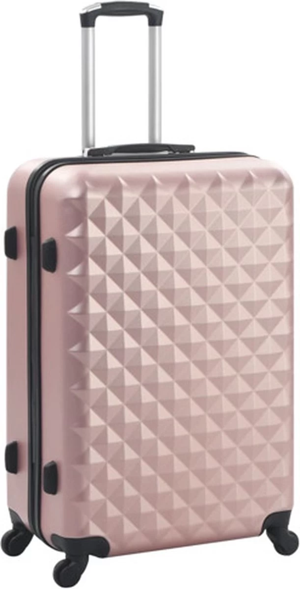 VidaXL 3-delige Harde Kofferset ABS Roségoud 7 VidaXL 3-delige Harde Kofferset ABS Roségoud - Afbeelding 7
