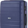 TravelZ Big Bars Reiskoffer 78 Cm Met Dubbele Wielen - Trolley Koffer Met TSA-slot - Blauw