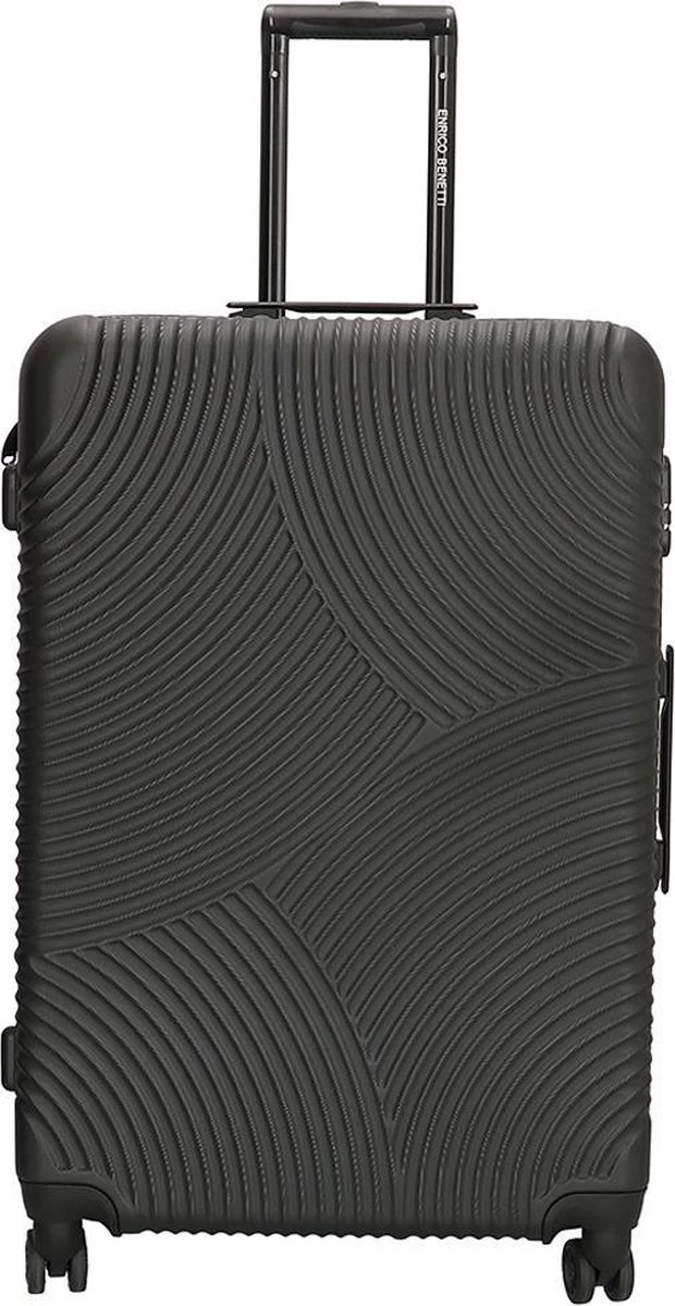 Enrico Benetti Koffer / Trolley / Reiskoffer - 75 X 46 X 25 Cm - 93 Liter - ABS - Maat L - Louisville - Zwart 1 Enrico Benetti Koffer / Trolley / Reiskoffer - 75 X 46 X 25 Cm - 93 Liter - ABS - Maat L - Louisville - Zwart