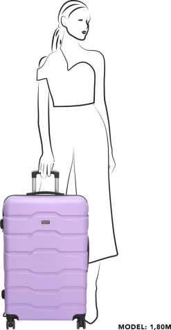 Beagles Originals Comfy Travel Grote Koffer - 74 Cm - Lila -Reisopslagwinkel 624x1200